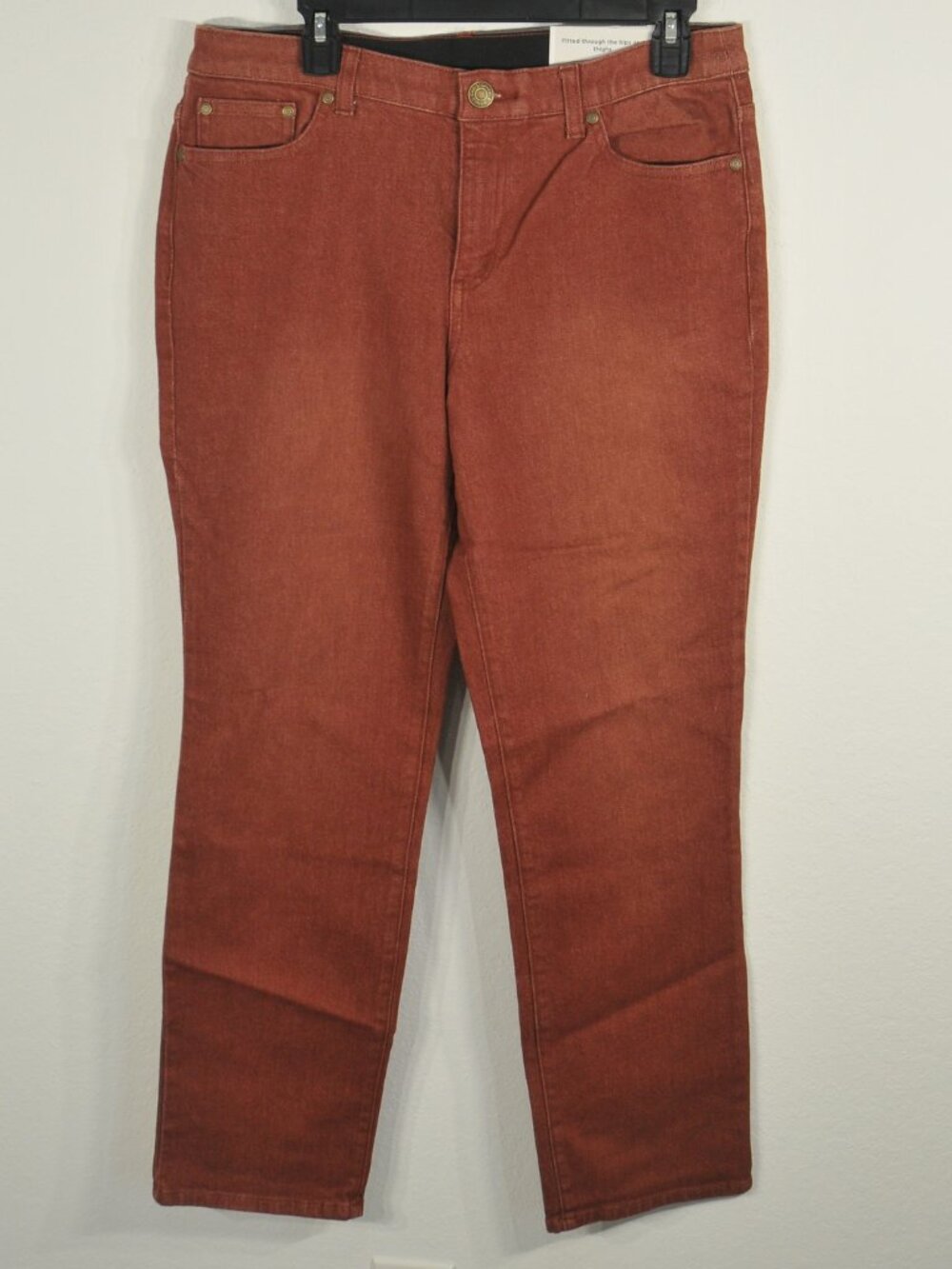 christopher and banks women's jeans 10 Straight Burgundy NWT